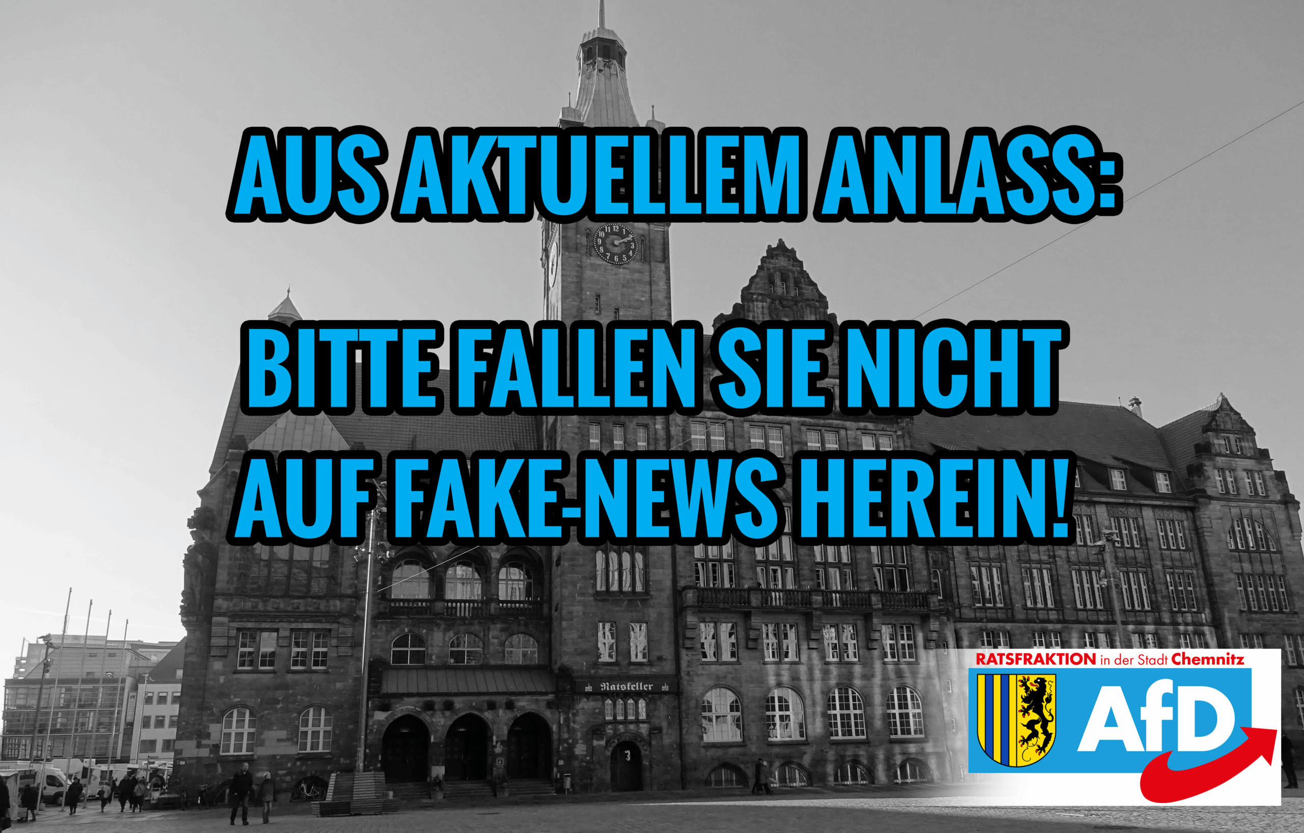 Bitte fallen Sie nicht auf Fake-News herein!