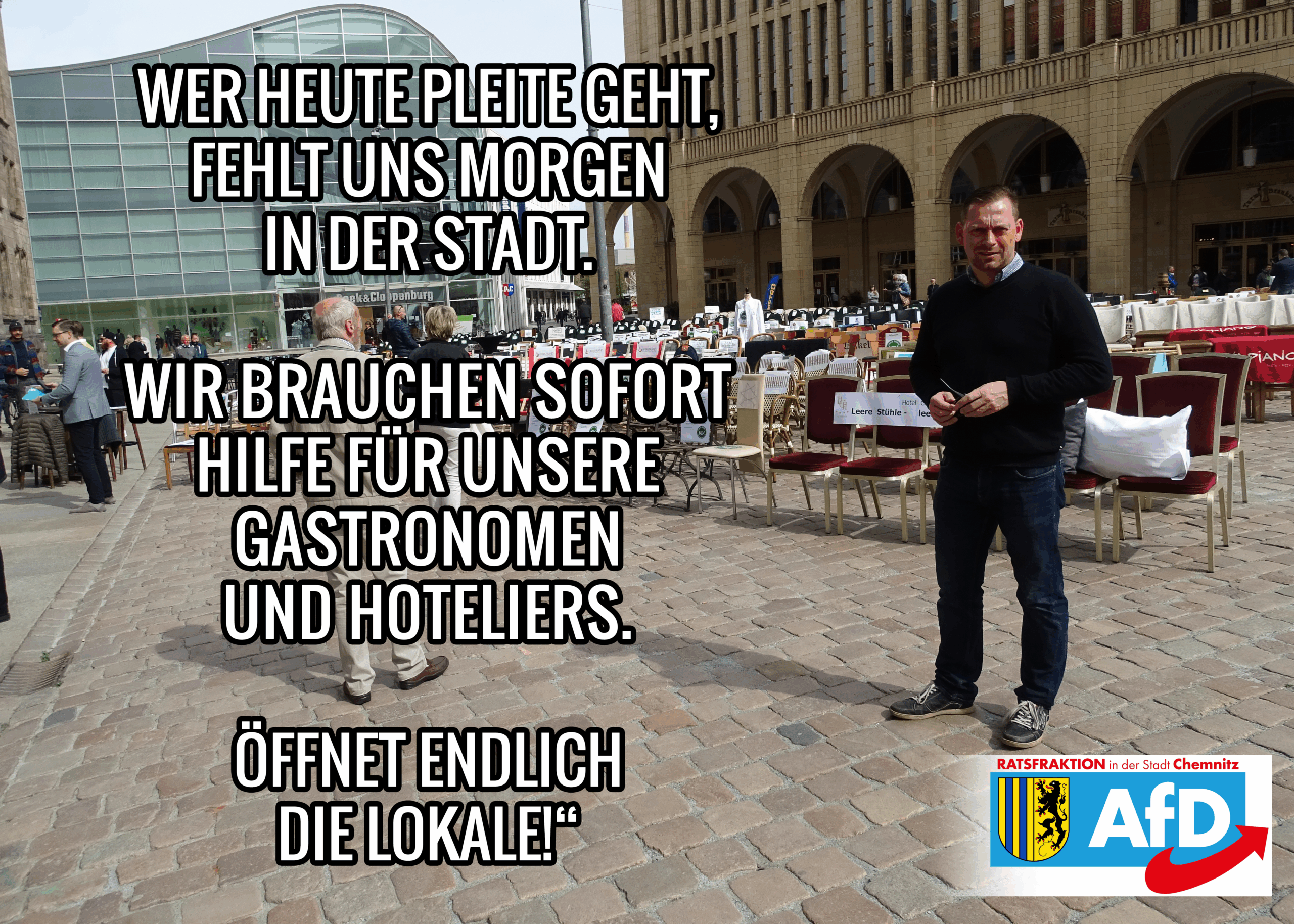 AfD unterstützt Gastro-Protest: Öffnet endlich die Lokale!