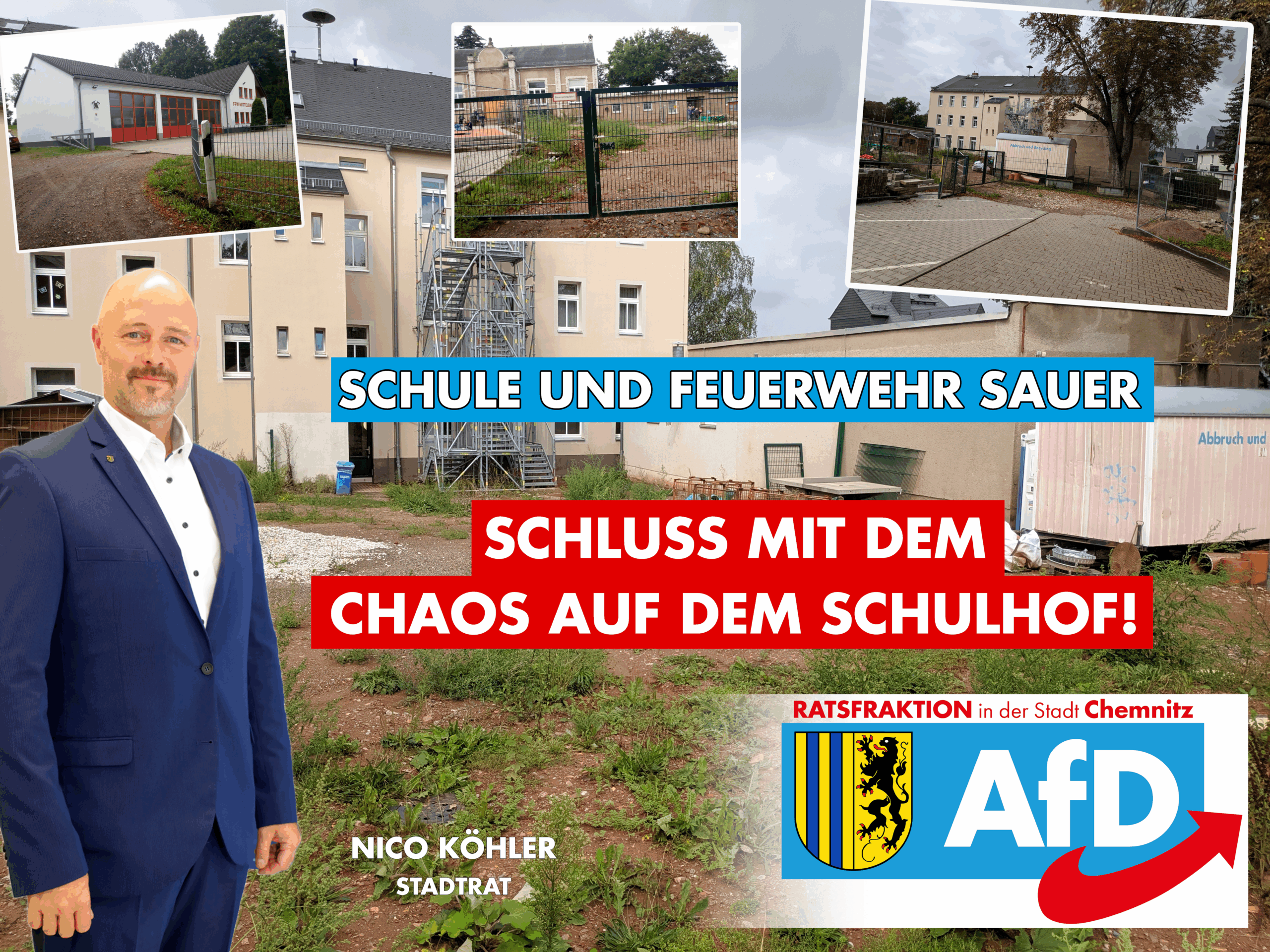 Mittelbach: Bau-Chaos bei Schule und Feuerwehr beenden!