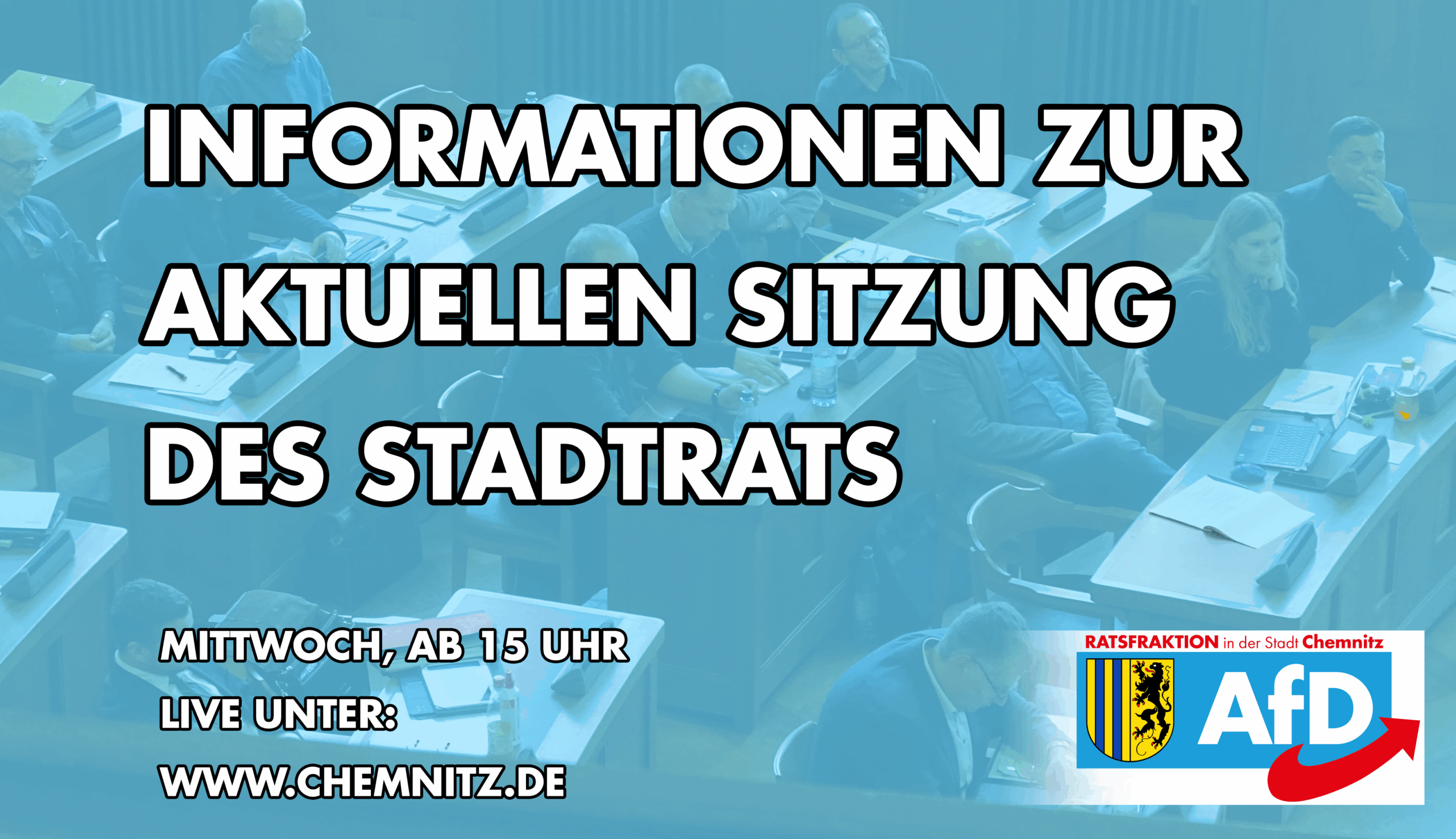 Infos zur heutigen Sitzung des Stadtrats