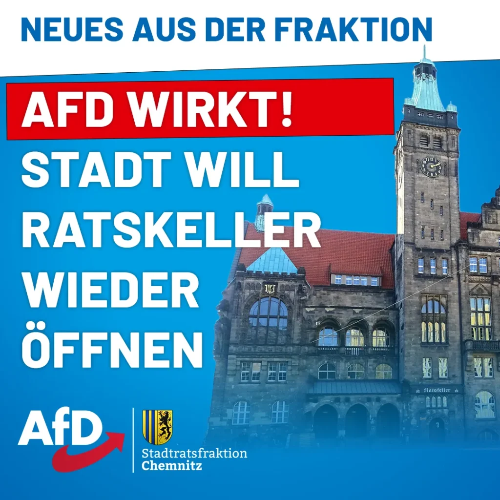 AfD wirkt: Rathaus will Ratskeller wieder öffnen!