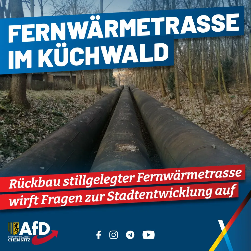 Fernwärmetrasse im Küchwald