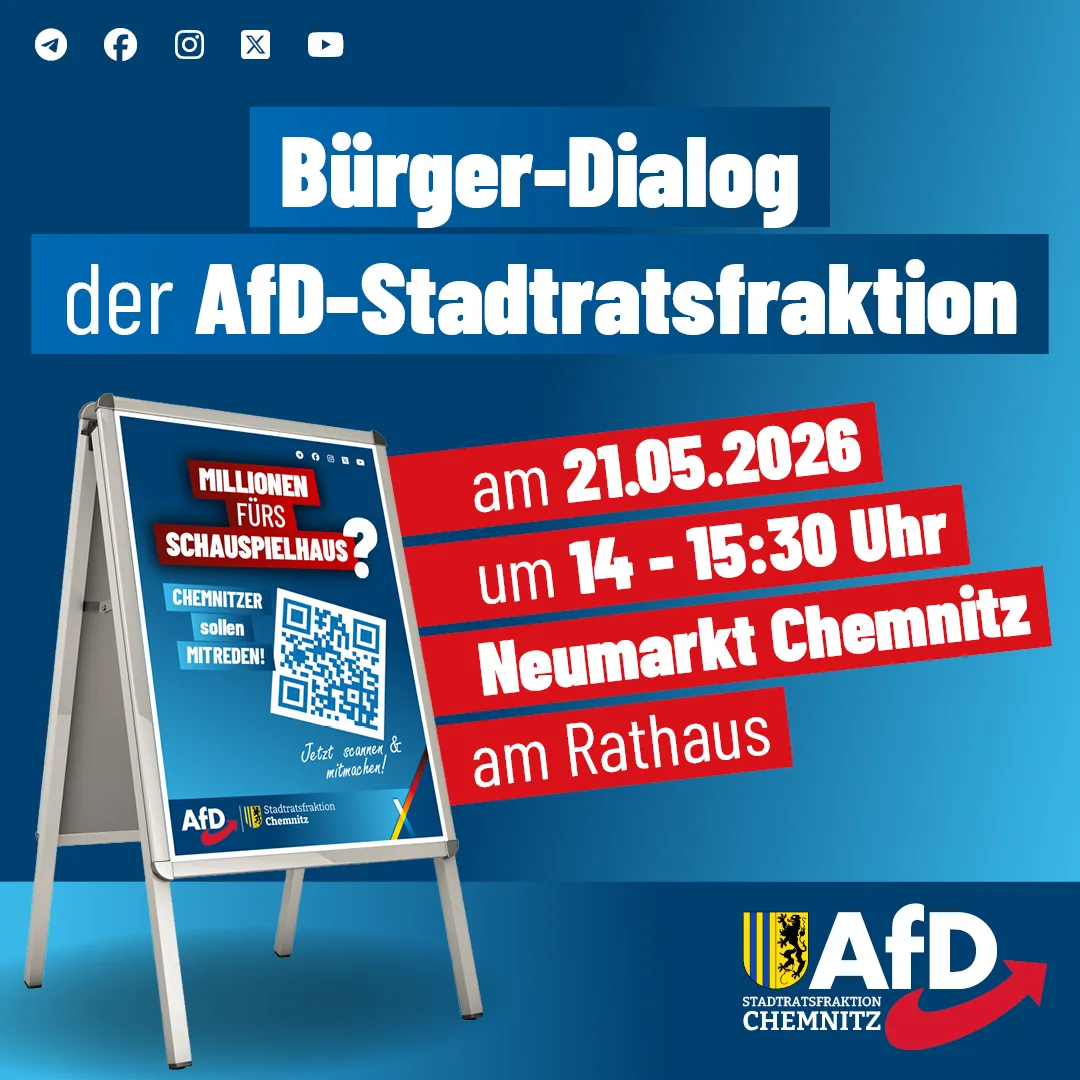 Bürgerdialog – AfD Stadtratsfraktion vor Ort am 21.05.2026